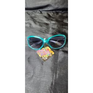 Kids Retro Sunglasses Teal Pink Rhinestones
